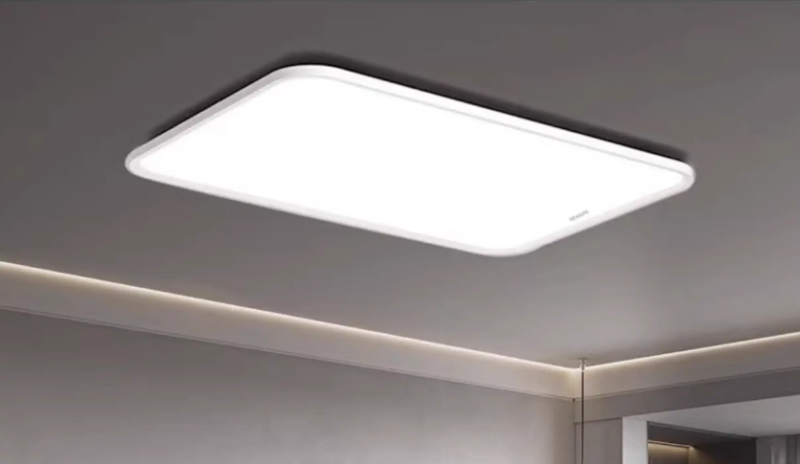 Minimalist Aluminum Acrylic Rectangle Matte White Ceiling Lamp