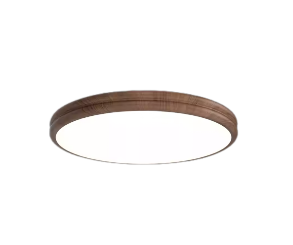 Classical Aluminum Iron LED Lighting Fixtures Walnut Colored Bedroom Ceiling Lamp H28mm