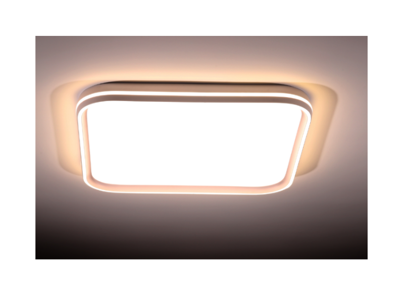 LED Lighting Fixture Rectangle Dual Auxiliary Light Ceiling Lamp