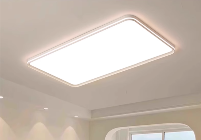 Minimalism Rectangle Aluminum Acrylic LED Lighting Fixture Living Room Ceiling Lamp