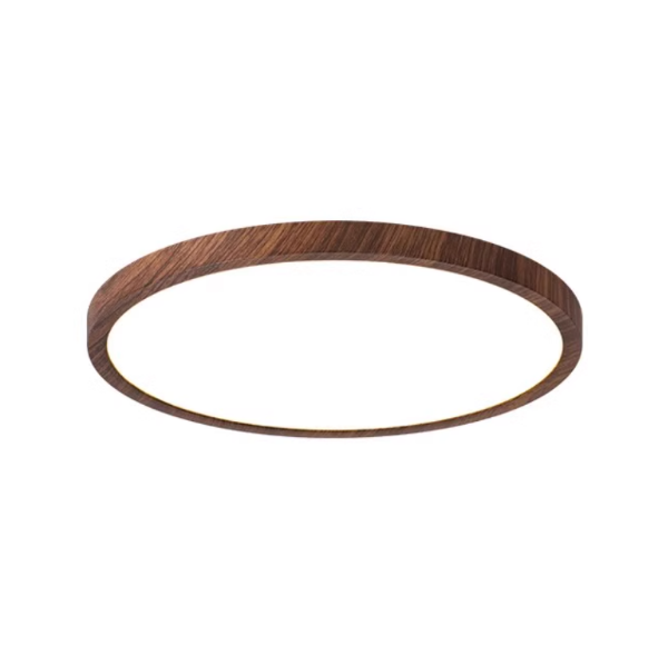 Classical Walnut Color LED Lighting Fixture ABS Bedroom Ceiling Lamp
