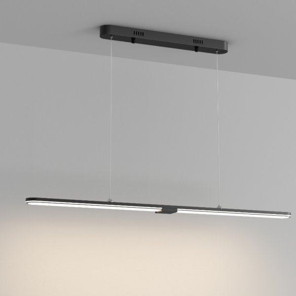 Unique Hand Scan Dimming LED Chandelier Brushed Black Pendant Lamp