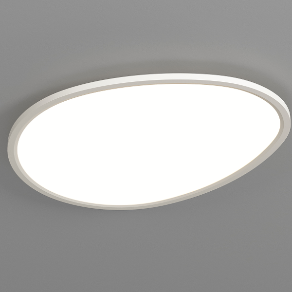 Minimalist Easy To Install Lighting Fixture Matte White LED Saving Ceiling Lamp