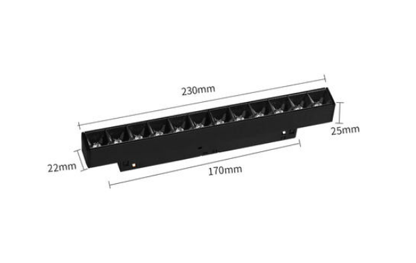 Black Aluminum 6W/12W/18W/24W DC48V Spotlight San'an Lamp Bead Magnetic Attraction