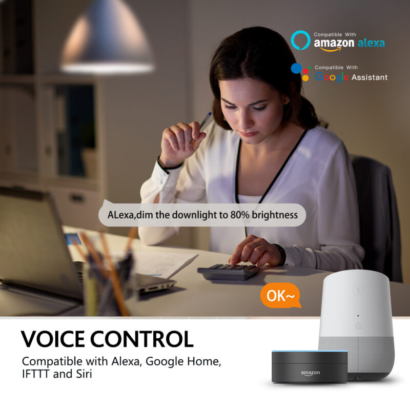 Minimalist Bedroom Night Lamp 9W WiFi+BLE+2.4G Single Voltage 100-130V Intelligent Full-color RGB+CCT Light Bulb