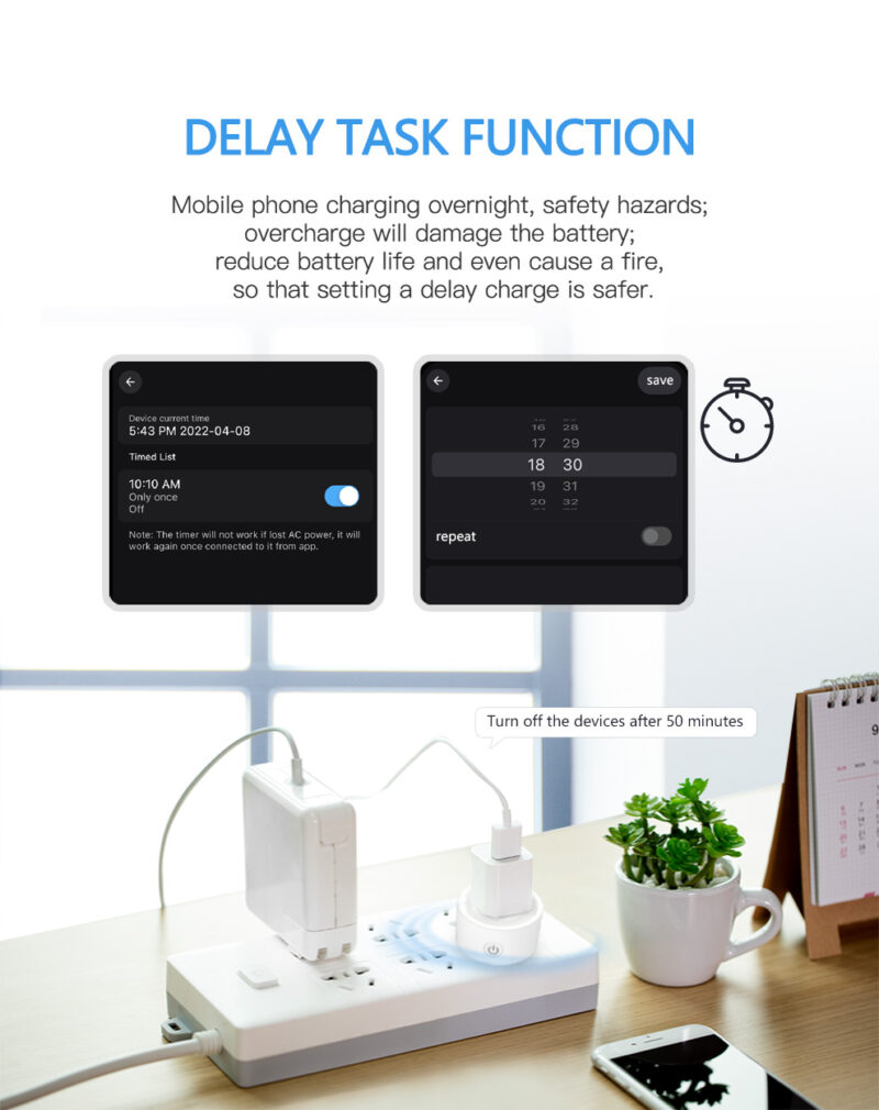 High-quality Mini American Standard Intelligent Voice Control Single Channel WIFI Smart Socket