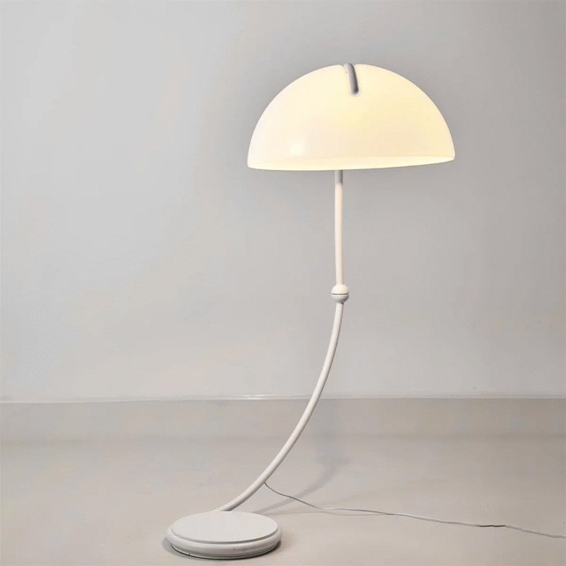 Mid Century Vintage White Decor Lighting Fixtures Living Room Bedroom Acrylic Serpente Floor Lamp E27