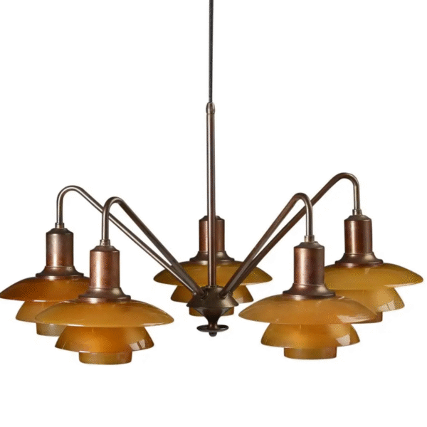 Medieval Nordic Bauhaus Restaurant Chandelier Living Room Bedroom Glass Pendant Lamp E14*5