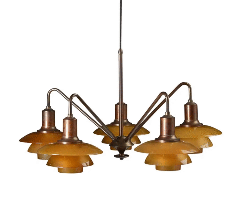 Medieval Nordic Bauhaus Restaurant Chandelier Living Room Bedroom Glass Pendant Lamp E14*5