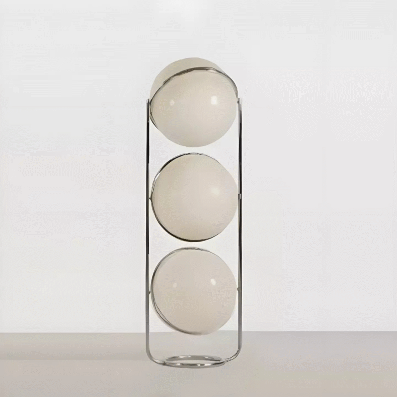 Medieval Atmosphere Living Room Standing Lamp Sofa Side Spherical Decorative Light Floor Lamp E27*3