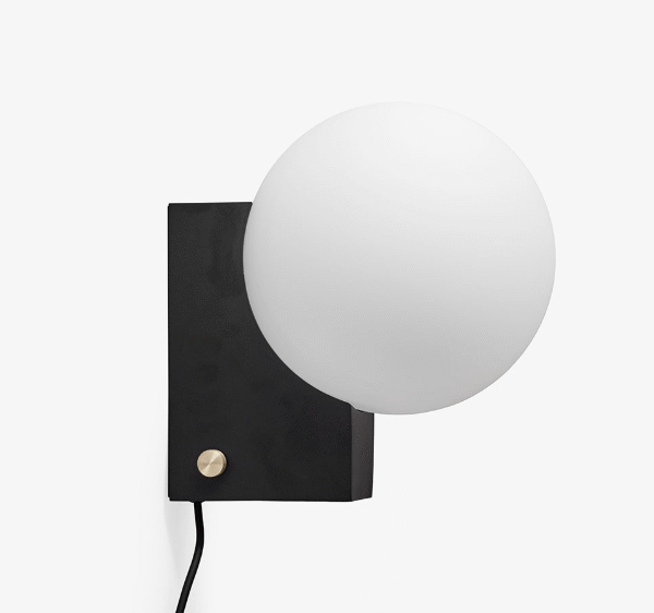 Nordic Light Luxury Spherical Glass Light Living Room Bedroom Coffee bar Geometric Wall Lamp G9