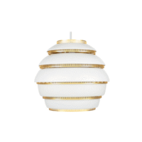 Modern Classic Lighting Aluminum Acrylic White Beehive Pendant Lamp