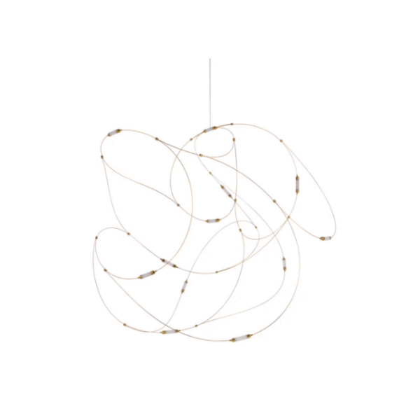 Modern Minimalist Mesh Metal Restaurant Pendent Lamp Flock of Light Chandelier Medio