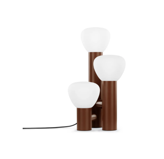 Sleek Minimalist Diffused Lighting Desk Light Trois Table Lamp Brown