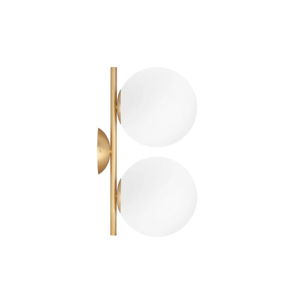Modern Deco Understated Yet Luxe Brass IC Double Wall Light Ceiling Lamp