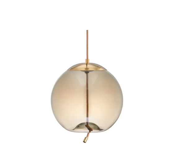 Classic Elegant Decorative Lighting Geneva Sphere Chandelier Amber Glass Pendent Lamp