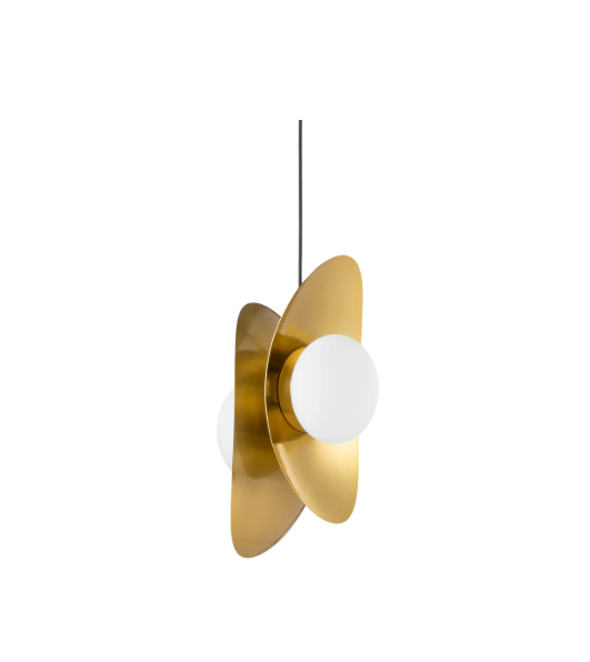 Contemporary Elegant Concave Shapes Chandelier Golden Brass La Vie Pendant Lamp