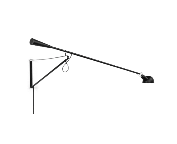 Modern Sleek Flexible Rotatable Head Restaurant Bedroom Black 265 Wall Lamp