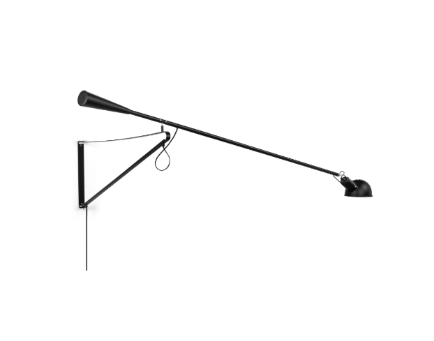 Modern Sleek Flexible Rotatable Head Restaurant Bedroom Black 265 Wall Lamp