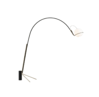 Nordic Minimalist Living Room Sofa Side Light White+Black Iron Floor Lamp E27