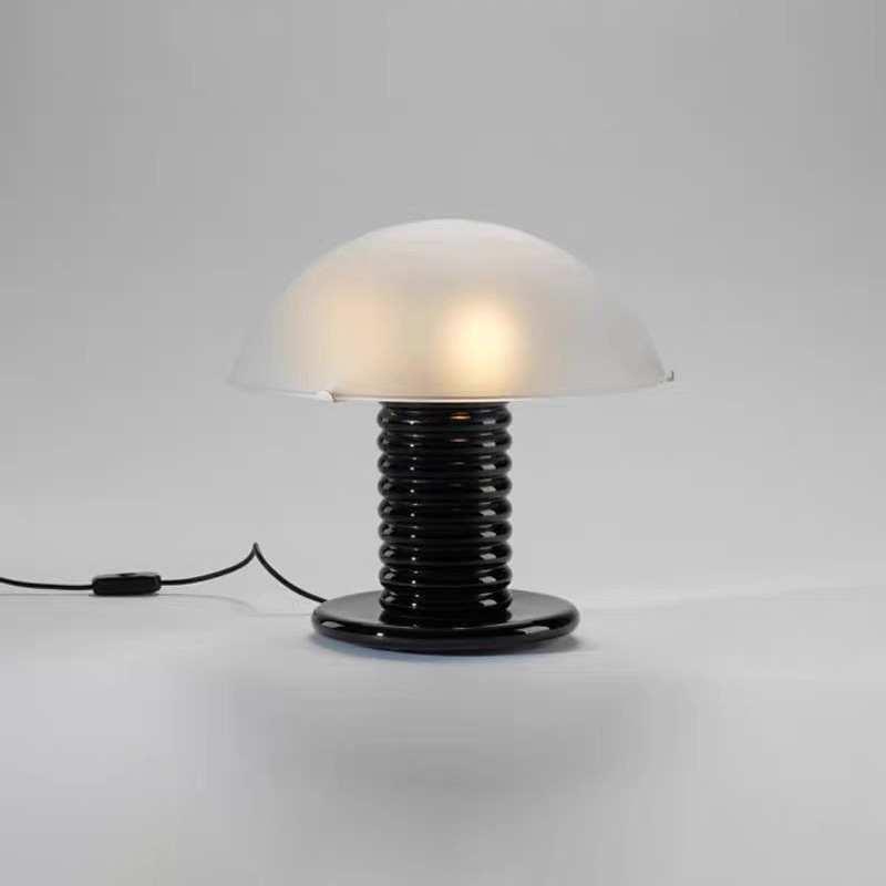 Nordic Minimalist Living Room Glass Desk Light Bedroom Study Bedside Table Lamp E14