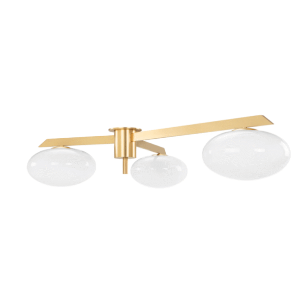 Chic Versatility Balanced Lighting Angelo Lelli Three Arm Ceiling Lamp