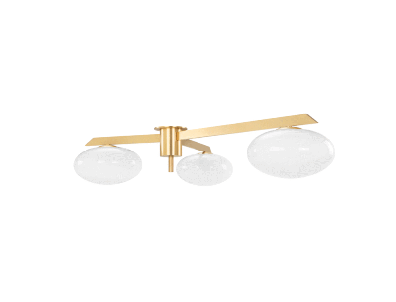 Chic Versatility Balanced Lighting Angelo Lelli Three Arm Ceiling Lamp