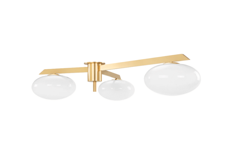 Chic Versatility Balanced Lighting Angelo Lelli Three Arm Ceiling Lamp