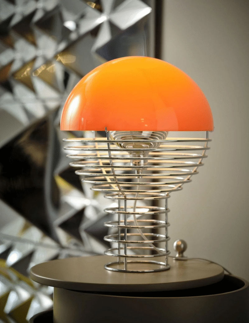 Postmodern Minimalist Creative Study Acrylic Desk Light Metal Spring Decorative Table Lamp E27