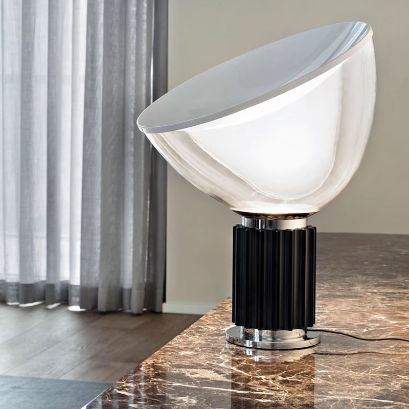 Italian Minimalist Postmodern High-end Designer Taccia Table Lamp Black Living Room Bedroom Bedside Radar Desk Light