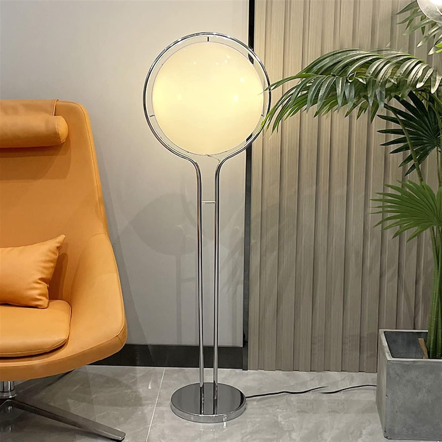 Modern Minimalist Home Decoration Vertical Lamp White Acrylic Ball Light Living Room Floor Lamp