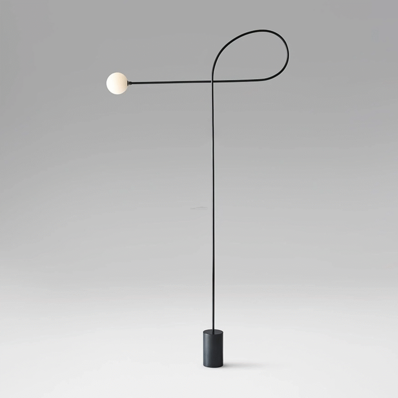 Minimalist Postmodern Abstract Art Living Room Bedroom Vertical Light Villa Dining Room Creative Marble Floor Lamp G9