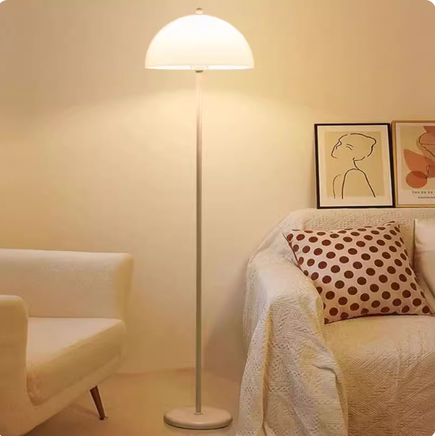 Nordic Modern French Cream Style Bedroom Bedside Warm Vertical Light Living Room Sofa Side Floor Lamp E27*2