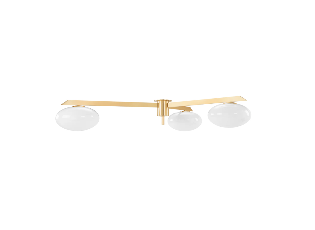 Chic Versatility Balanced Lighting Angelo Lelli Three Arm Ceiling Lamp