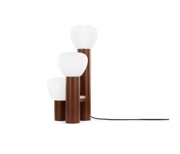 Sleek Minimalist Diffused Lighting Desk Light Trois Table Lamp Brown