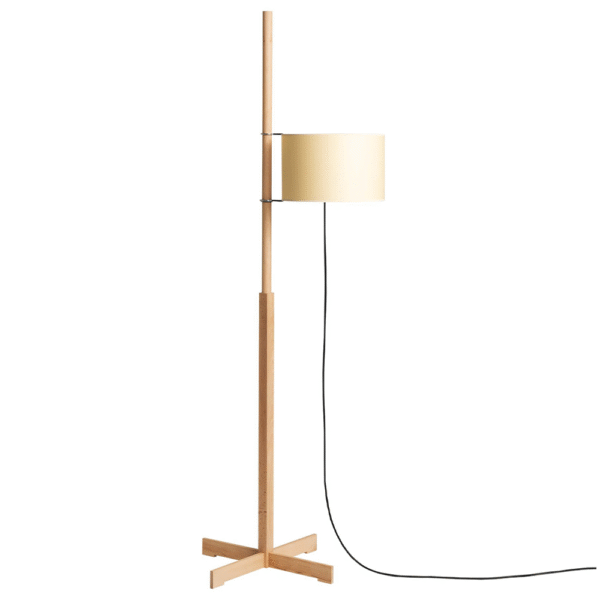 Elegant Minimalist Oak Original Color Living Room Bedroom Study Wood Floor Lamp E27