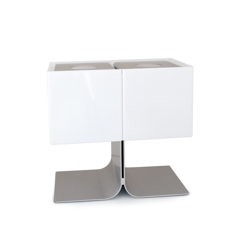 Vintage Style Acrylic Stainless Steel Desk Light Study Living Room Art Table Lamp E27*2