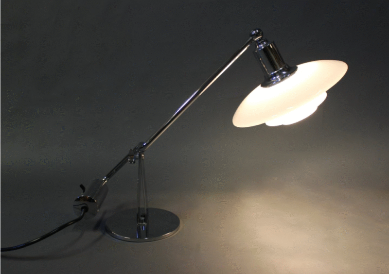 Vintage Metal Texture Adjustable Glass Lamp Bedroom Bedside Desk Light Reading Table Lamp E14