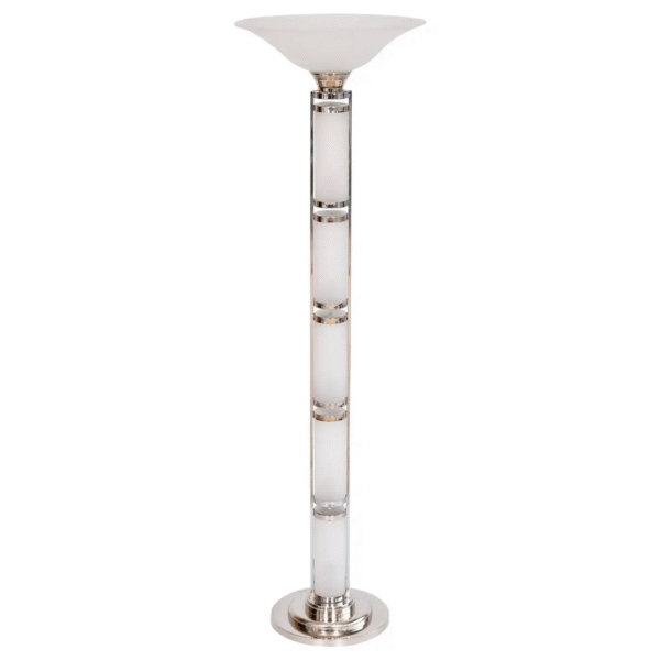 Nordic Elegant Italian Sandblasted Murano Cylindrical Glass Floor Lam