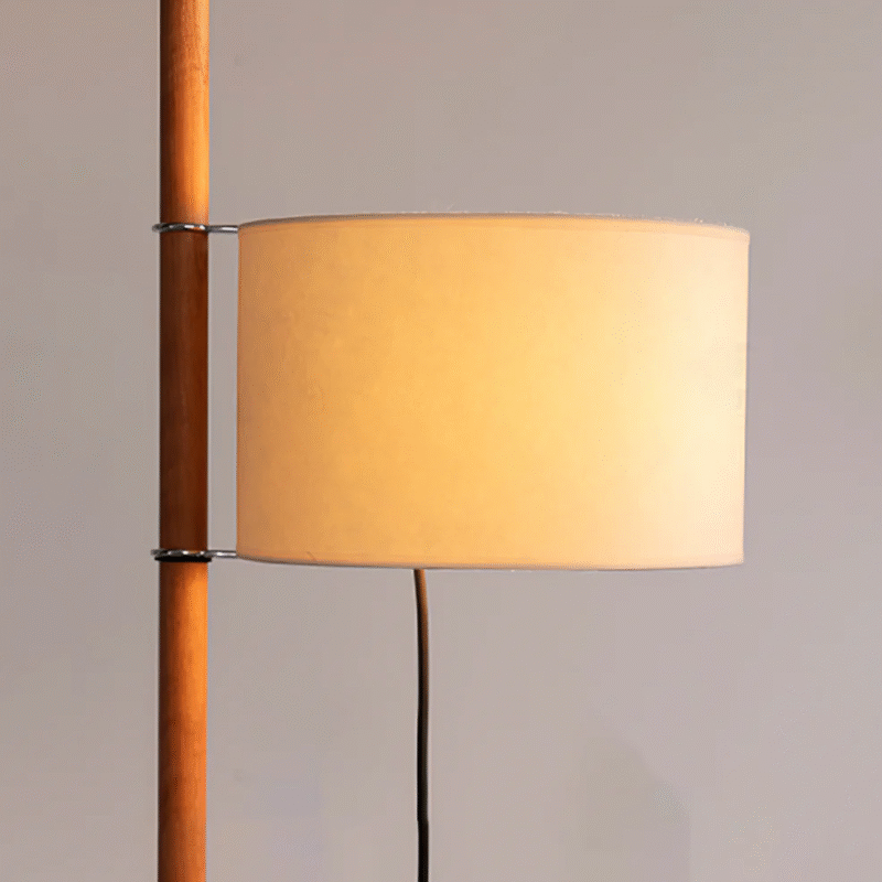 Elegant Minimalist Oak Original Color Living Room Bedroom Study Wood Floor Lamp E27