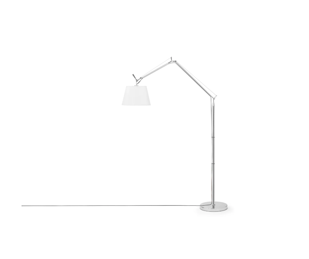 Modern Minimalist Living Room Rocker Arm Ryker Floor Lamp Chrome Bedroom Study Light