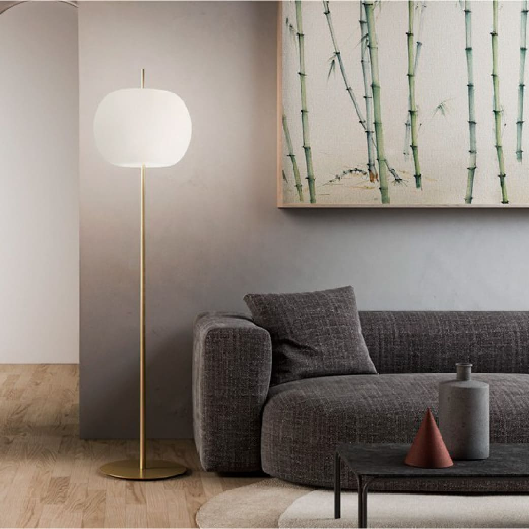 Modern Minimalist Corner Decoration Vertical Light Living Room Bedroom Glass Floor Lamp E27