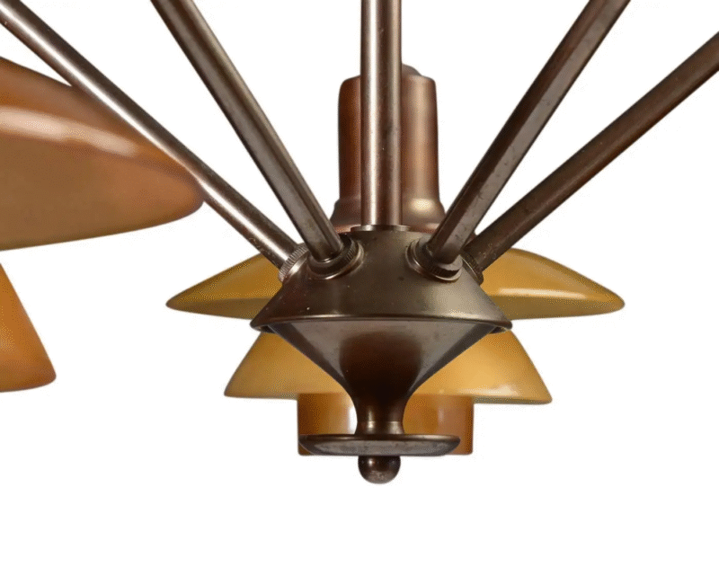 Medieval Nordic Bauhaus Restaurant Chandelier Living Room Bedroom Glass Pendant Lamp E14*5
