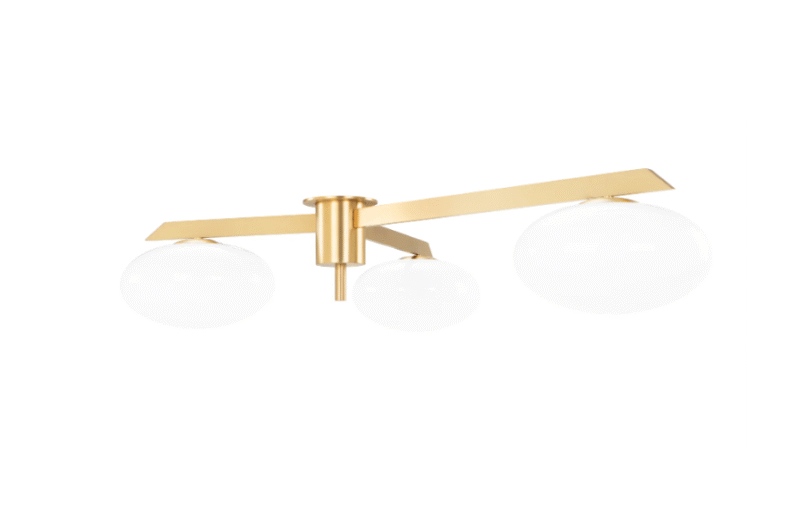 Chic Versatility Balanced Lighting Angelo Lelli Three Arm Ceiling Lamp