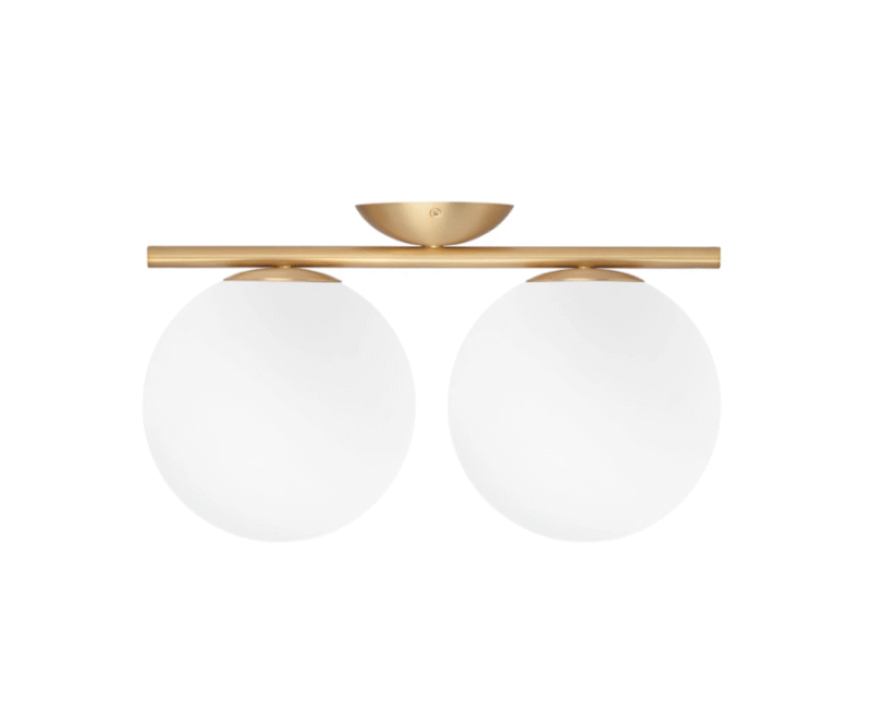 Modern Deco Understated Yet Luxe Brass IC Double Wall Light Ceiling Lamp
