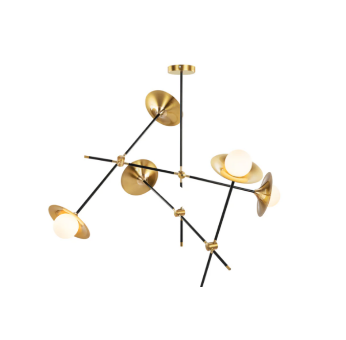 Classic Elegant Decorative Lighting Geneva Sphere Chandelier Amber Glass Pendent Lamp