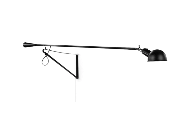Modern Sleek Flexible Rotatable Head Restaurant Bedroom Black 265 Wall Lamp