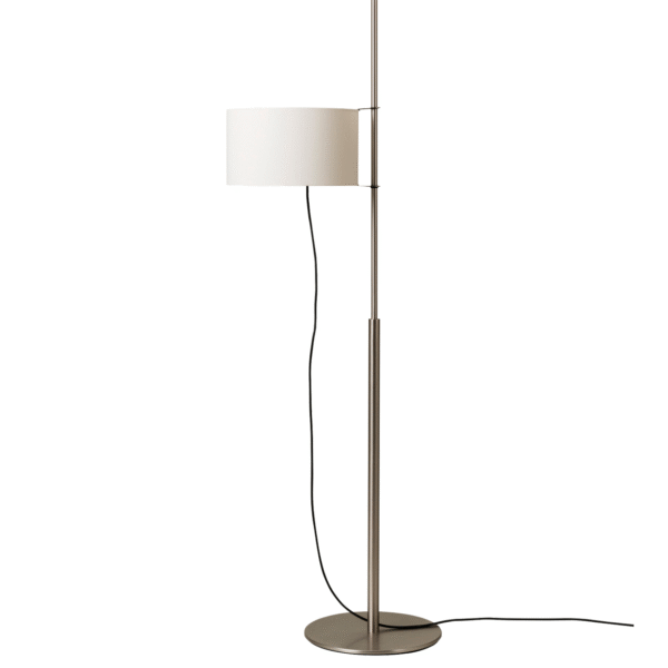 Simple Stylish Parchment Paper Light Cover Living Room Study Floor Lamp E27 Black/Chrome