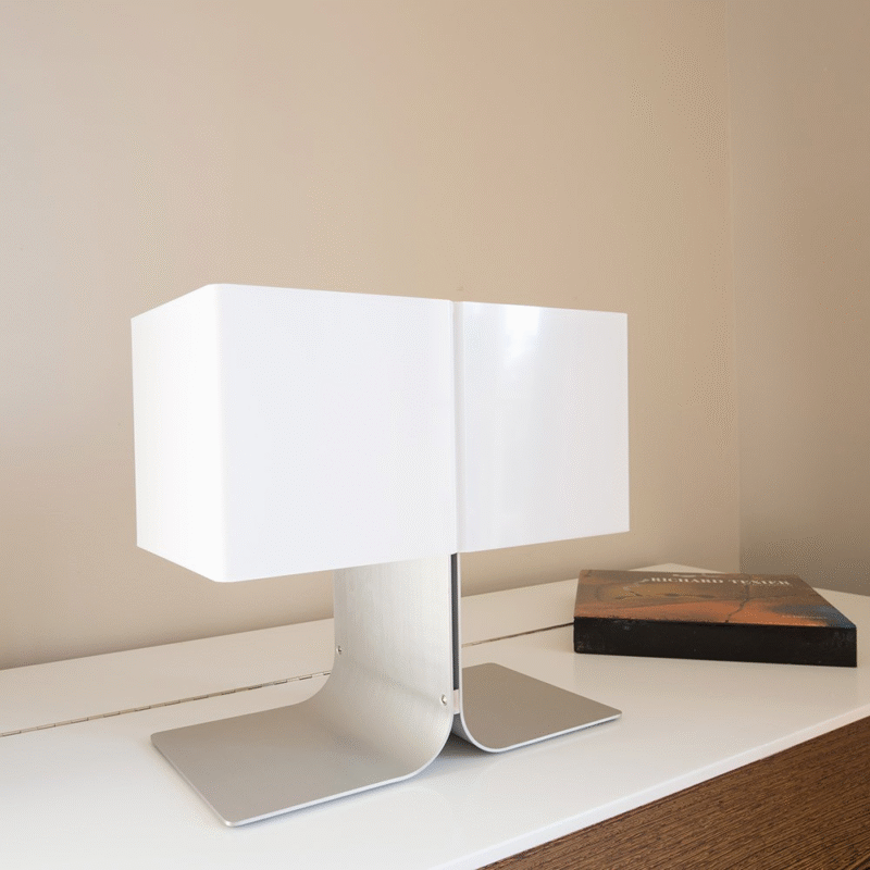 Vintage Style Acrylic Stainless Steel Desk Light Study Living Room Art Table Lamp E27*2