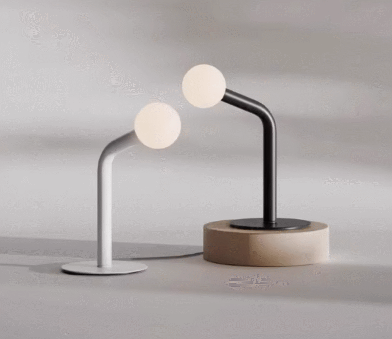 Minimalist Modern ins Glass Desk Light Living Room Bedroom Atmosphere Table Lamp White G9